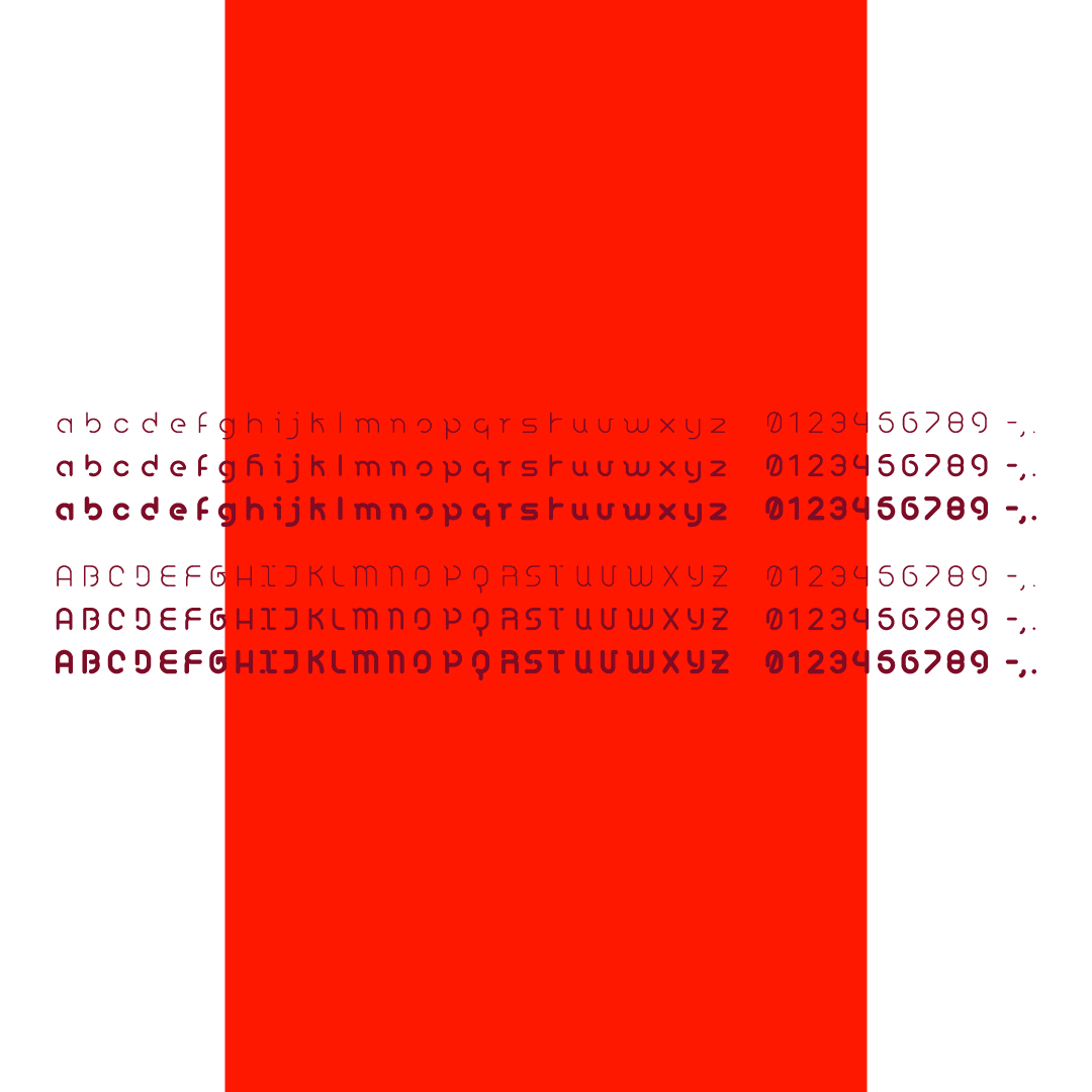 Rot-schwarzes Bild mit sich wiederholenden alphanumerischen Zeichen in dunklem Rot auf leuchtend rotem Hintergrund.